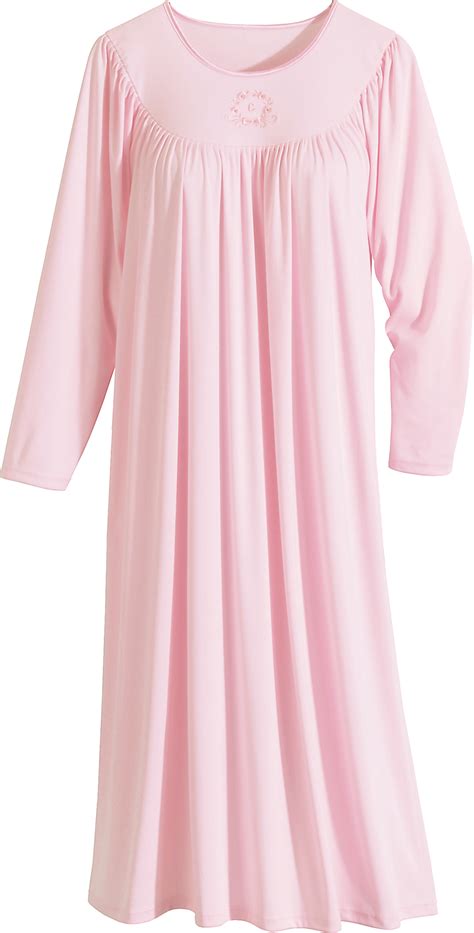 Calida Soft Cotton Long Sleeve Nightgown Night Gown Nightgowns For