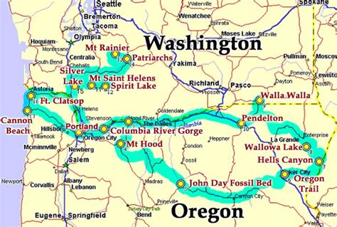 Oregon And Washington Areas Centralia Walla Walla Spirit Lake