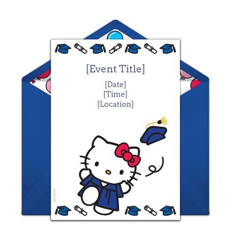 Free Hello Kitty Graduation Invitations | Hello kitty invitations, Graduation invitations, Hello ...
