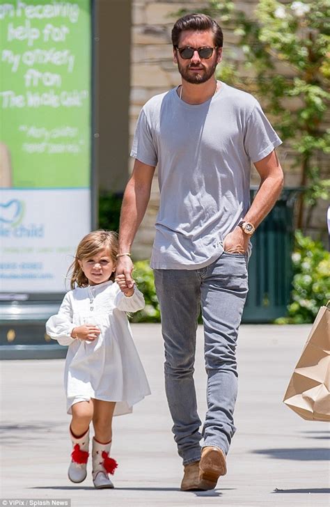 Casual Scott Disick Holds Daughter Penelope S Hand As They Step Out In La Daily Mail Online