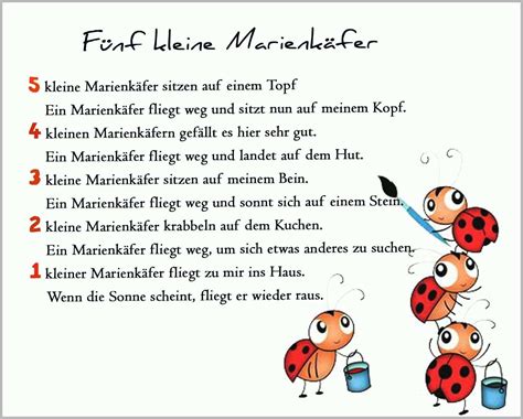 Atemberaubend Marienkäfer Gedichte Reim Geschichte Kindergarten
