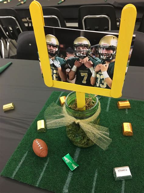 Football banquet centerpiece #statechamps #sportsvolleyball | Football