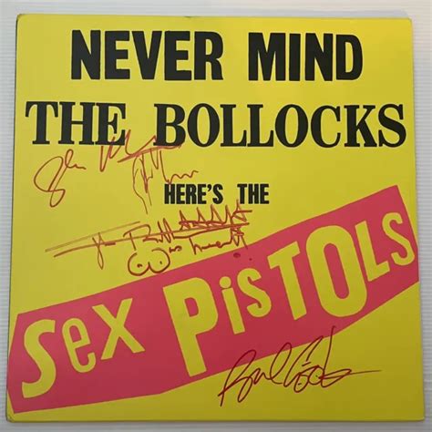 signed sex pistols johnny rotten steve jones cook matlock nmtb vinyl album rare eur 1 150 81