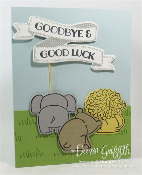 Goodbye And Good Luck Card Video Dawns Stamping Thoughts