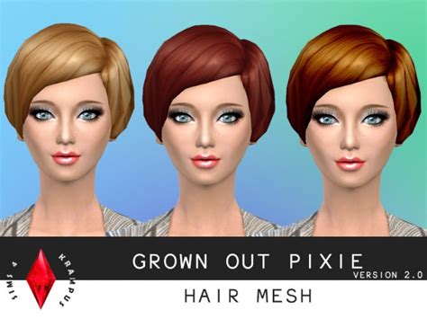 Grown Out Pixie Hair Mesh V2 Sims 4 Hair