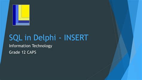 How To Do An Sql Insert In Delphi Youtube