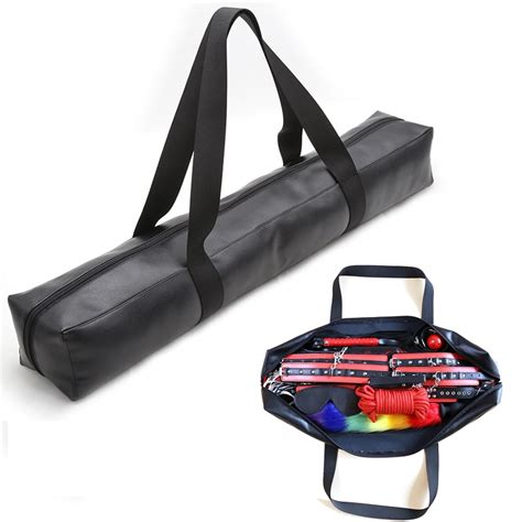 Large Capacity Sex Bondage Bag For Sex Toys Leather Handbags Storage Handbag For Sex Whip Mouth
