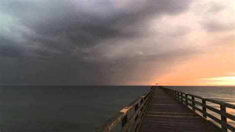 Sunrise And Thunderstorm At The Beach Time Lapse Youtube