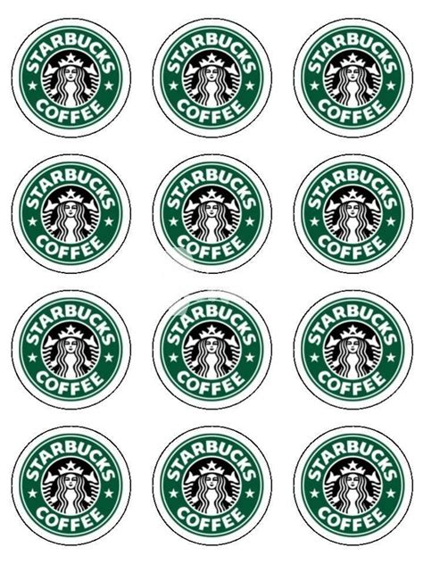 Starbucks Coffee Logo Edible Cupcake Topper Images Abpid51347 In 2021
