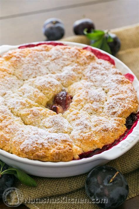 Rustic Plum Biscuit Pie You Ll Love The Crumbly Topping And Bubbly