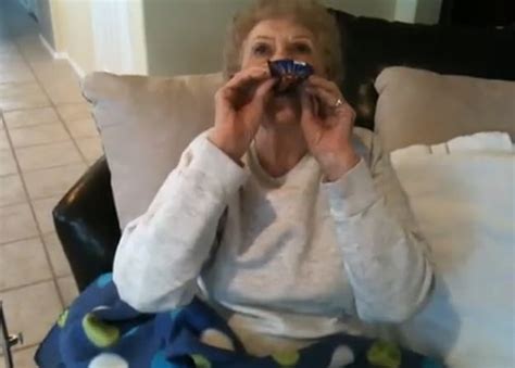 your daily cute grandma tries pop rocks for the first time bit rebels