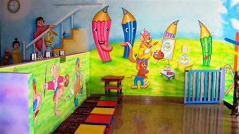 Play School Wall Painting3d Cartoon Paintingschool Paintingcartoon