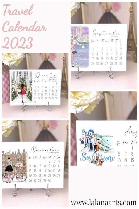 Fashion And Travel Calendar 2023 By Lalana Arts Travel Calendar