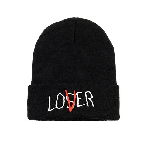 Loserlover Beanie Letter Beanie Beanie Embroidered Knitted Etsy