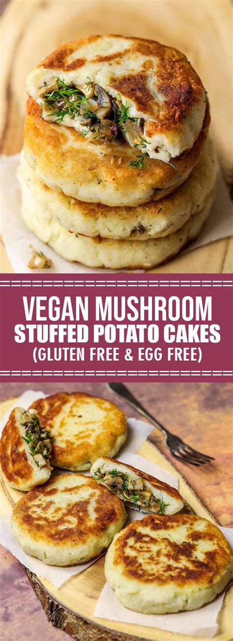 Season with salt and pepper to taste. Vegan Mushroom Stuffed Potato Cakes (Gluten Free & Egg ...
