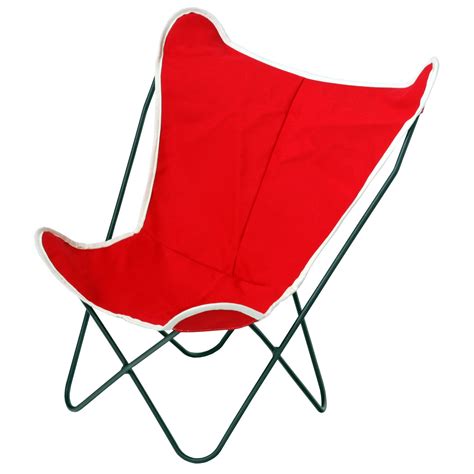 Kids Half Pint Butterfly Sling Chair Red Steele Canvas Basket Corp