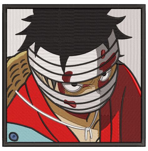 Anime Embroidery Pattern Luffy Head Bandages Age Store Designs