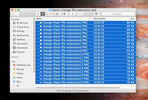 Here is some information which will get you started. How to Batch Change File Extensions in Mac OS