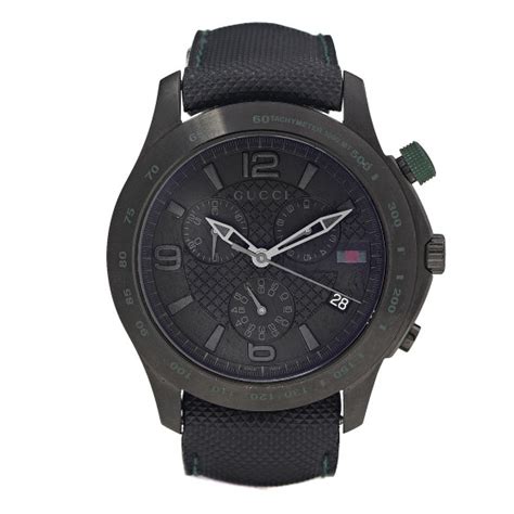 Gucci Stainless Steel Nylon 45mm G Timeless Chronograph Quartz Watch