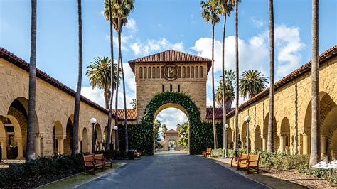 Stanford University Usa Luftaufnahme Stanford Hoover Tower Und