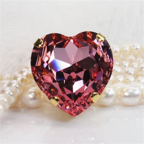 Pink Heart Ring Valentines T For Her Big Adjustable Etsy Pink