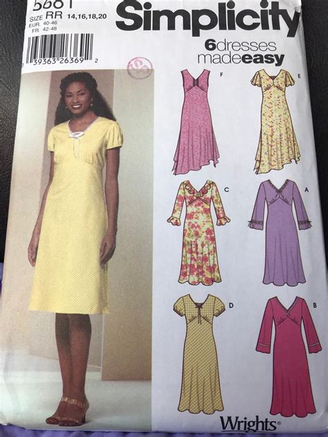 Vintage Simplicity Missesmiss Petite Dress Pattern 5681 Etsy In 2020