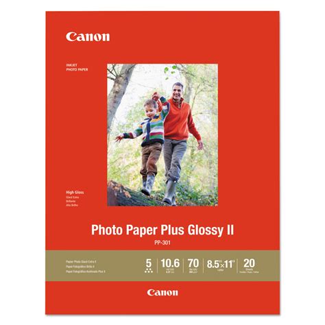 Canon Photo Paper Plus Glossy Ii 70 Lb 8 12 X 11 White 20