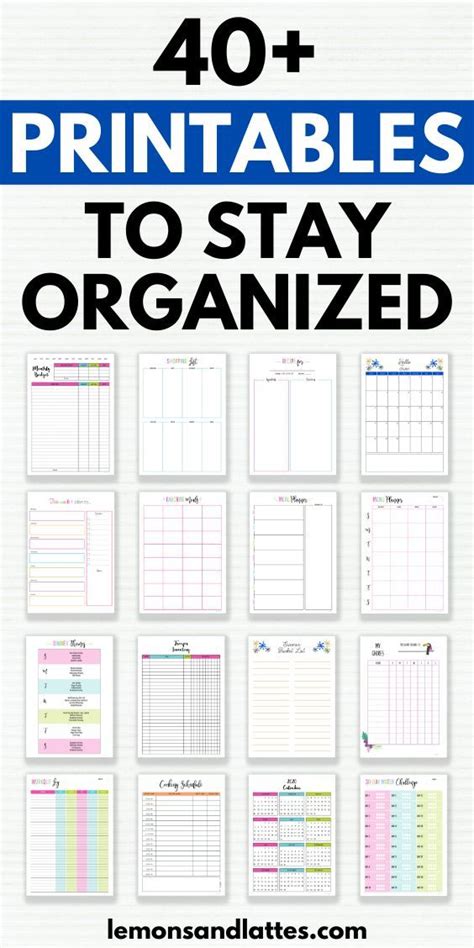 50 Printables To Organize Your Life Free Printables Organization