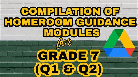 Homeroom Guidance Compilation Grade 7 Quarter 1 And 2 Youtube