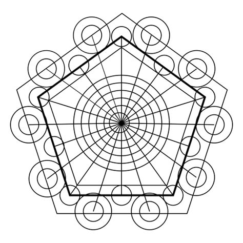 Sacred Geometry Pentagons And Circles Transparent Png And Svg Vector File