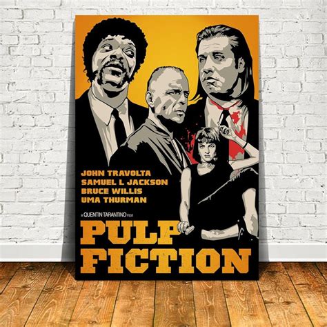 Pulp Fiction Movie Poster Canvas Painting Wall Art Poster Home Etsy