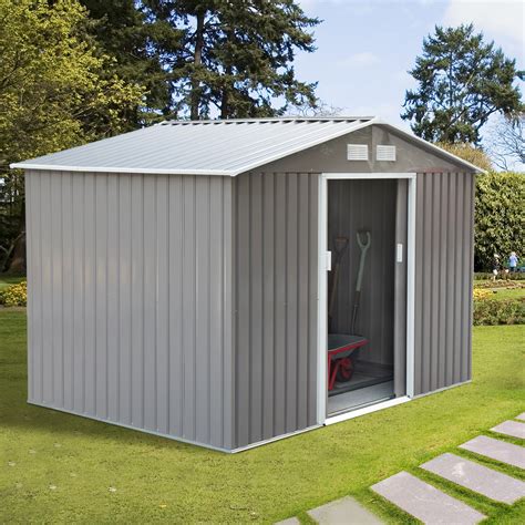 A small house the size of a shed is not much different than a large house, except that everything is set the shed on a secure foundation of a concrete slab or concrete blocks. Outsunny 9'x6.3' Garden Storage Shed w/ Floor Foundation ...