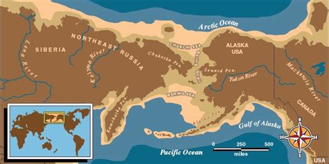 Map of alaska and russia. Beringia - Bering Land Bridge National Preserve (U.S ...