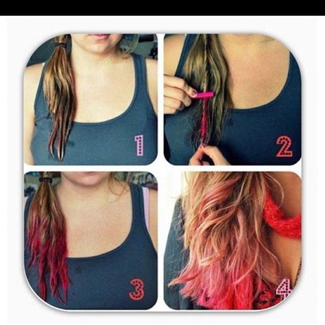 DIY dip dye hair with chalk pastels! | Make up and Hair ...