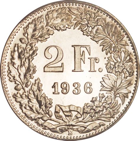 2 francs Helvetia debout (argent)  Suisse – Numista