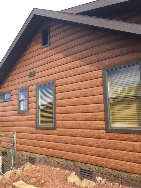 Red Cedar Cabin Siding Maintenance Free Log Siding Log Vinyl Siding