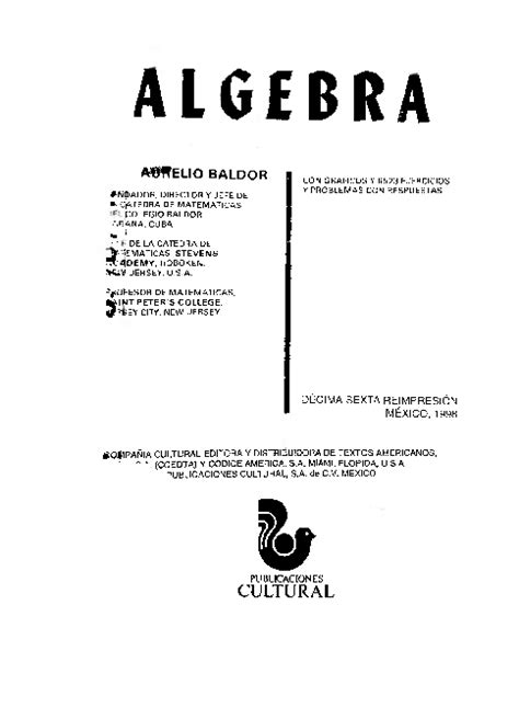 Algebra baldor 3ra edicion original sellado envio gratis. (PDF) Algebra baldor | Adrián Isaac Villalobos Pérez - Academia.edu