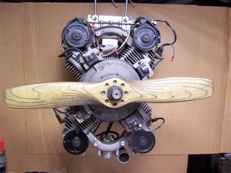 Radial 4 Cylinder Aircraft Engine Display Paperweight Using Mostly