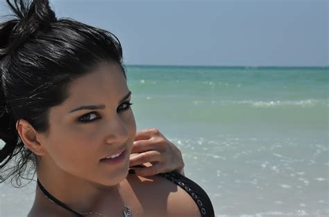 Sunny Leone In Black Bikini At Beach ~ City Of Angels