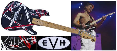 Eddie Van Halen Stage Played Signed Guitar 56393alg Hollywood