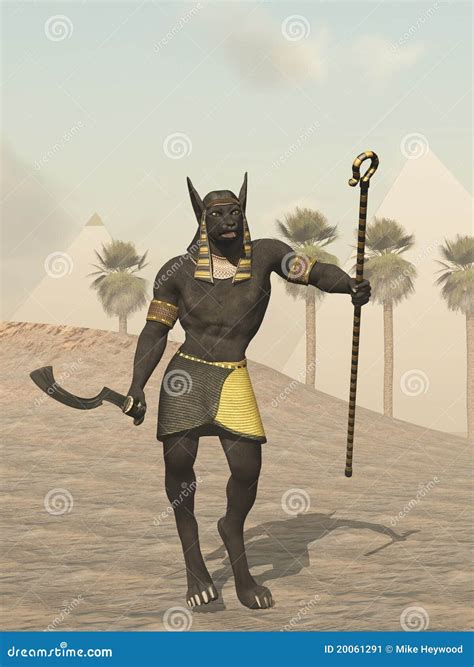 anubis ägyptischer gott der toten stock abbildung illustration von spiritualität mythologie