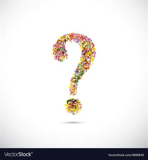 Colorful Question Mark Logo Design Element Vector Image
