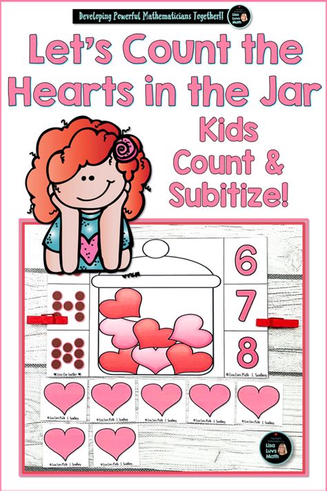 Number Sense Count And Subitize Clip It Valentines Day Hearts In