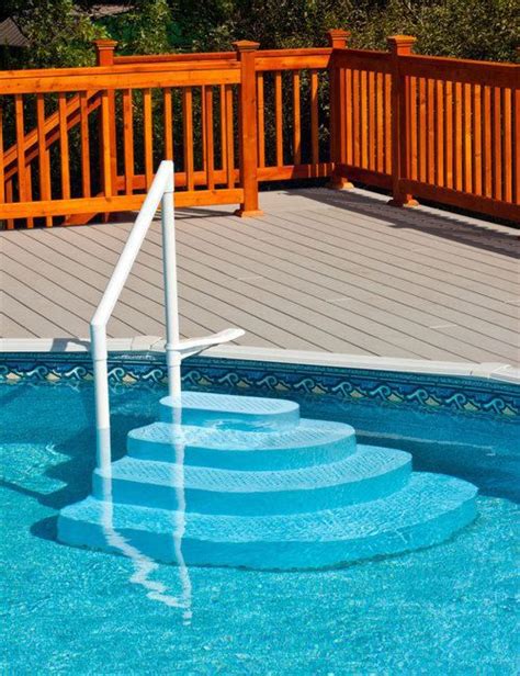 Pool Deck Ideas Above Ground Pool Steps Pool Steps Above Ground