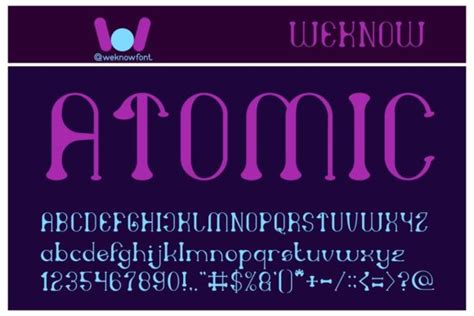 Atomic Font By Weknow · Creative Fabrica