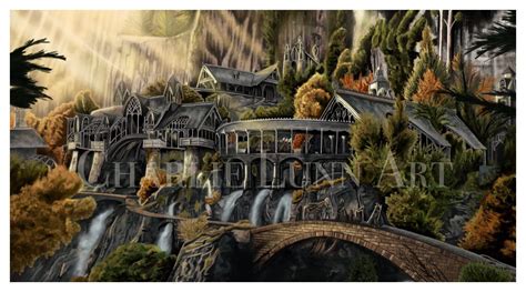 Rivendell Lord Of The Rings Digital Art Print Etsy Uk