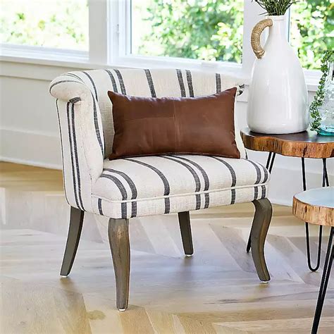 Striped Madeline Low Back Accent Chair Kirklands Home