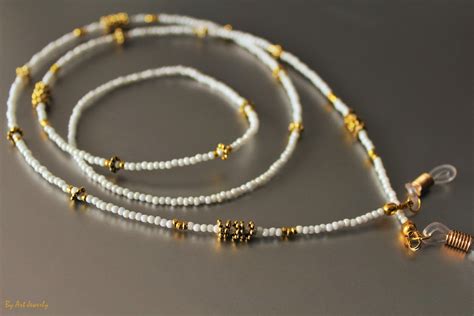 Eyeglass Chain With White Pearls Gold Glasses Chaingold Etsy