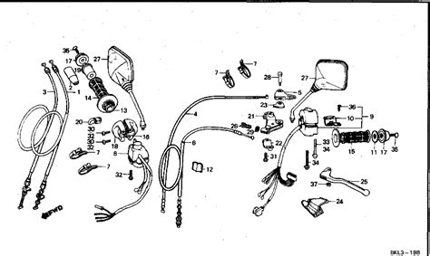 Section 11 wiring diagrams subsection 01 (wiring diagrams). Bolton Motorcycles - XL350R (XL350) 1984 - HANDLE LEVER / SWITCH / CABLE