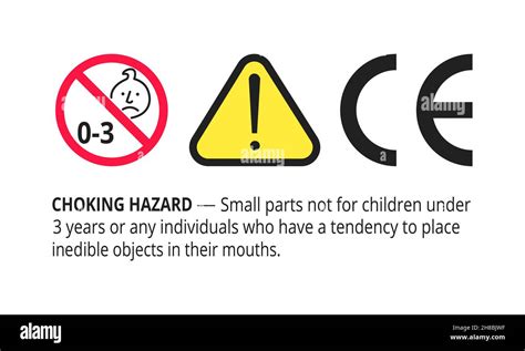 Choking Hazard Forbidden Sign Sticker Not Suitable For Children Under 3